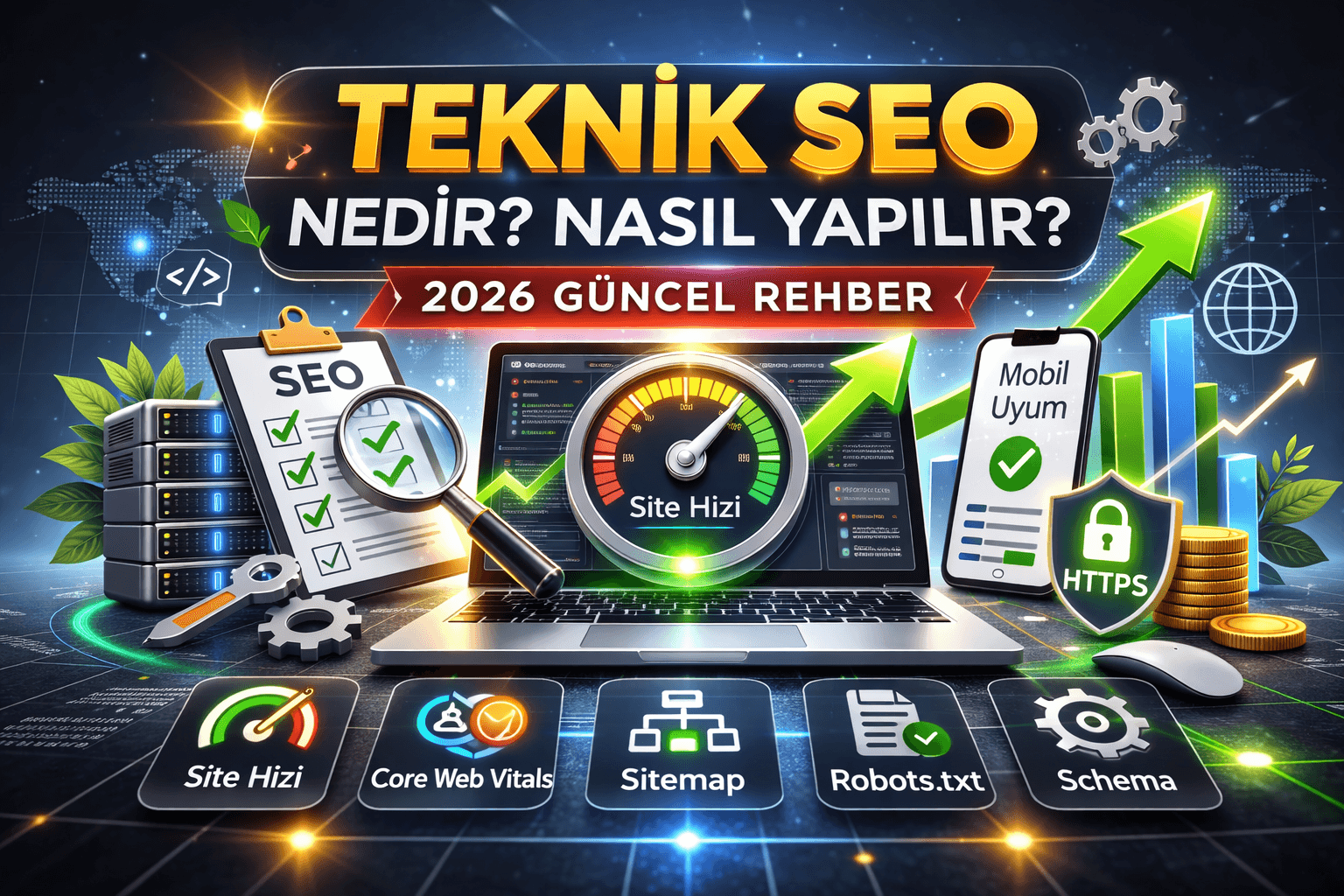 Teknik SEO; bir web sitesinin Google tarafından doğru taranması, anlaşılması ve sıralanması için yapılan altyapı optimizasyonlarını kapsar.